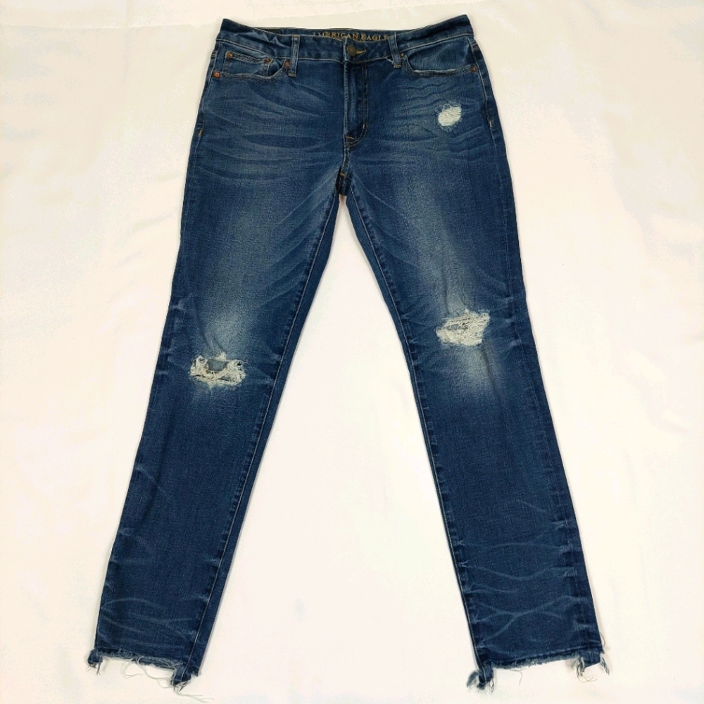 AMERICAN EAGLE MEN'S DISTRESSED EXTREME FLEX JEANS